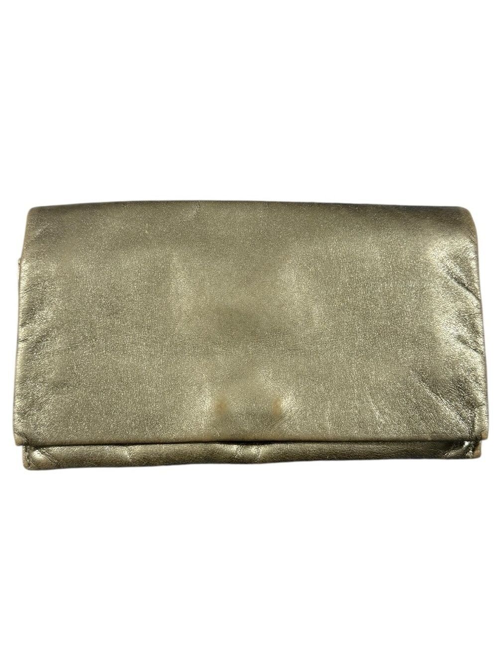 Latico Silver Leather Wallet Magnetic Snap Organizer